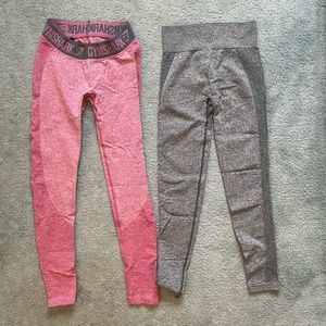 2 pairs of Gymshark workout leggings.